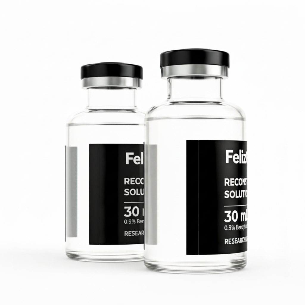 FelizGoo Reconstitution Solution 2 pack 30ml in premium glass vials with flip off caps