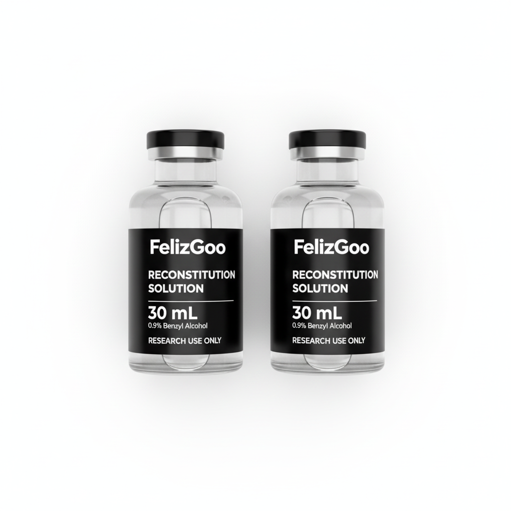 FelizGoo Reconstitution Solution 2 pack 30ml in premium glass vials with flip off caps