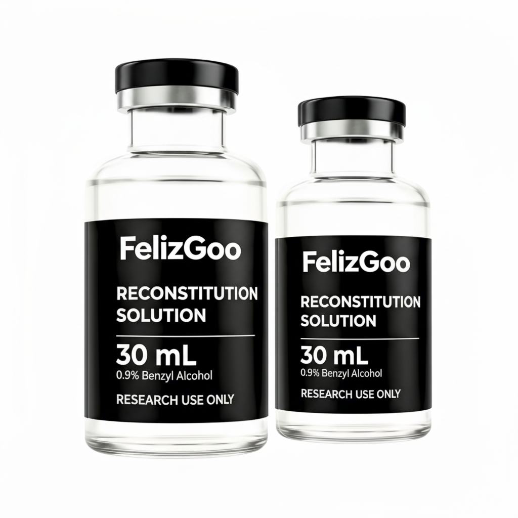 FelizGoo Reconstitution Solution 2 pack 30ml in premium glass vials with flip off caps