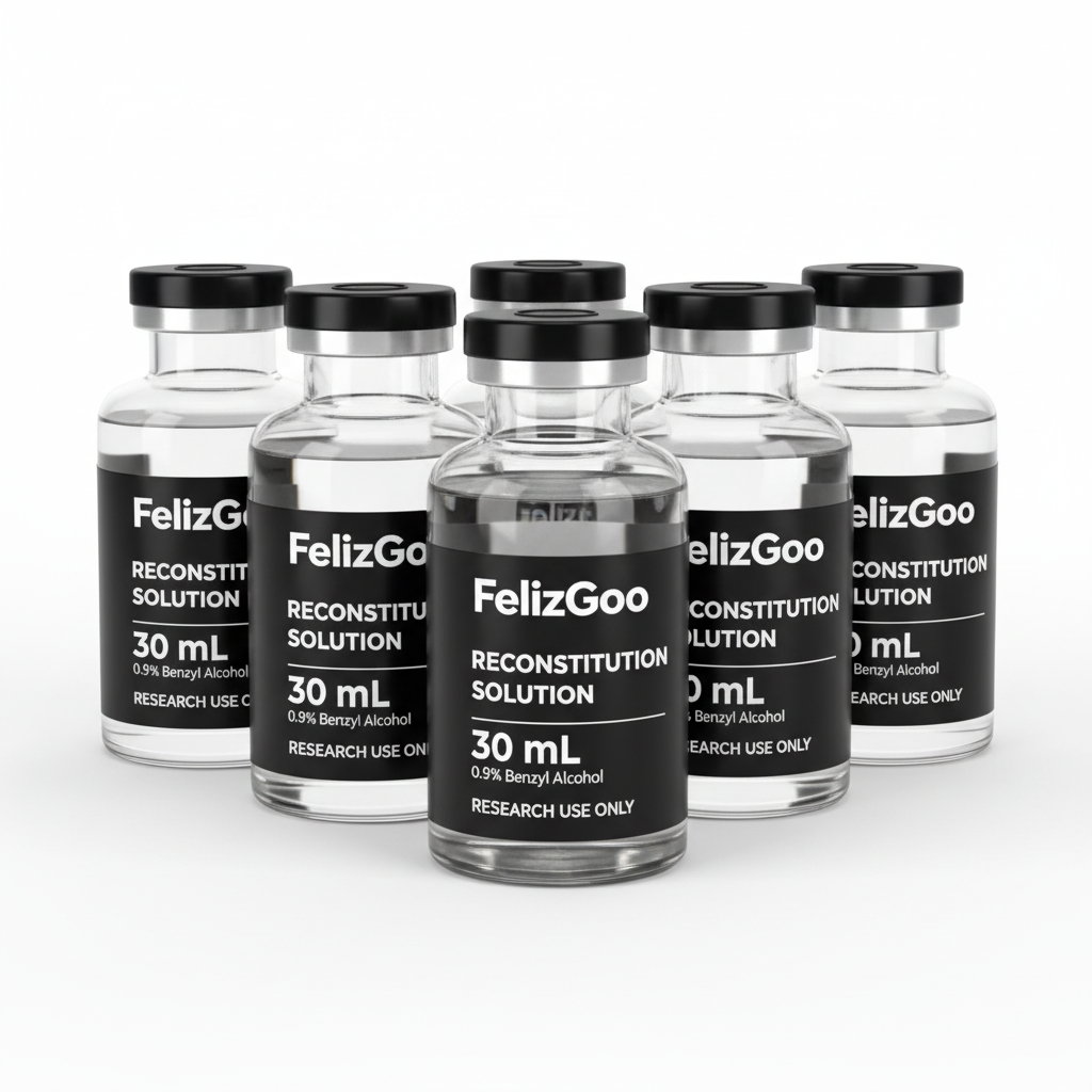 FelizGoo Reconstitution Solution 2 pack 30ml in premium glass vials with flip off caps
