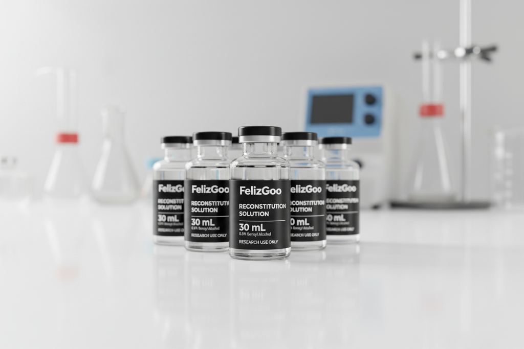 FelizGoo Reconstitution Solution 2 pack 30ml in premium glass vials with flip off caps