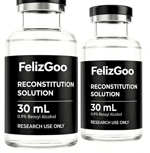 FelizGoo Reconstitution Solution 2 pack 30ml in premium glass vials with flip off caps